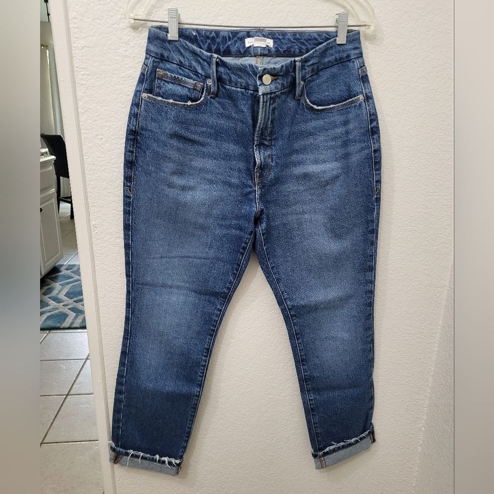 Good American High Rise Straight Jeans